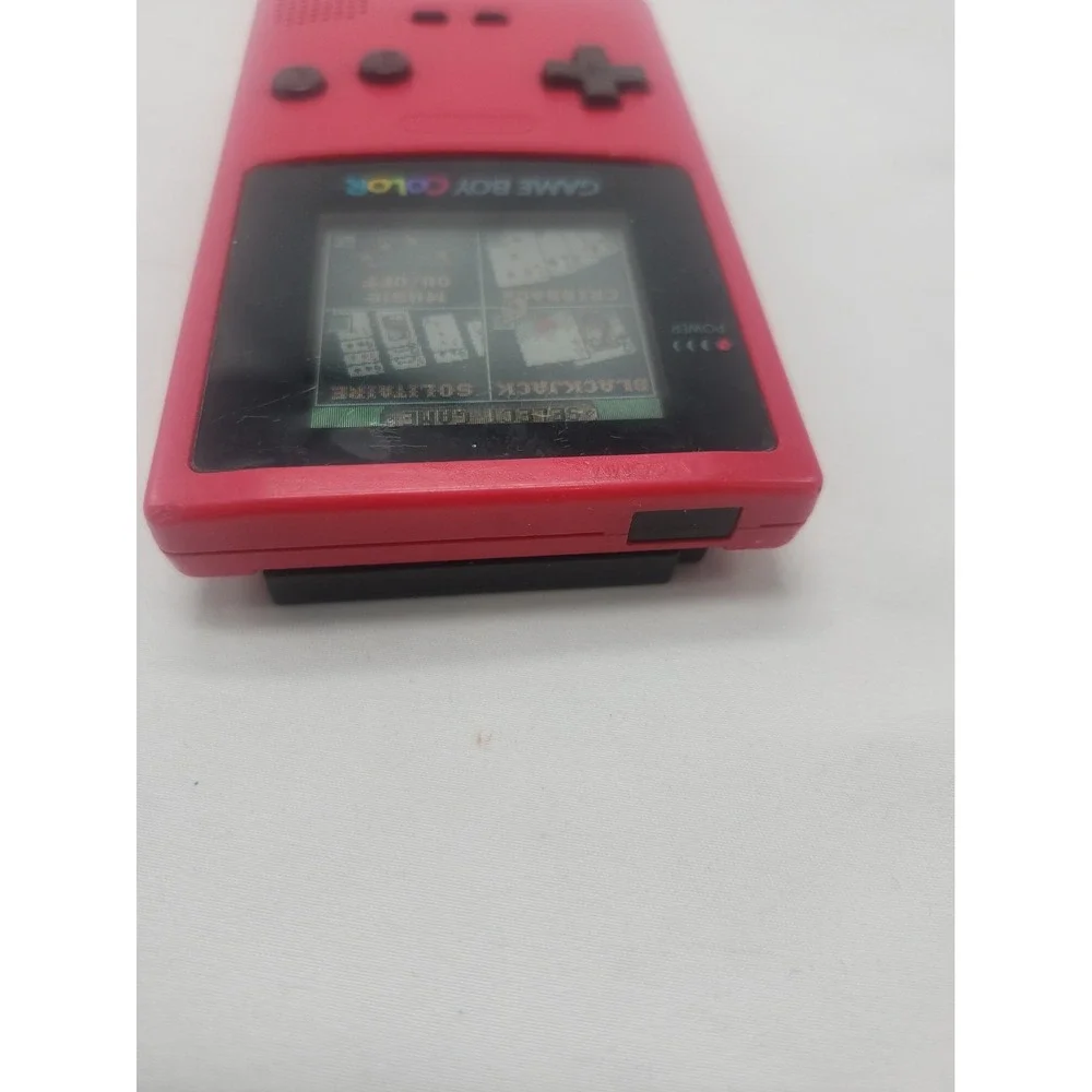 Nintendo GameBoy Color GBC Berry Red System CGB-001 Tested With A Game
